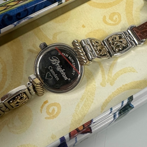 Brighton Camden Silver gold brown Watch with Intricate Design - Picture 6 of 6